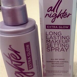 New - Urban Decay All Nighter Extra Glow Setting Spray - Purple